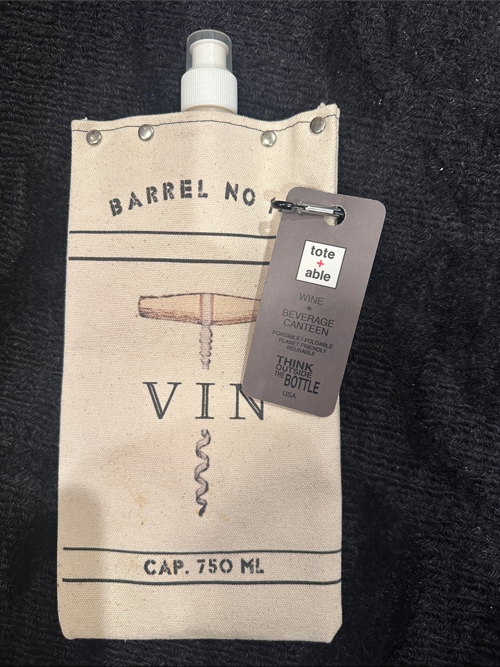 Cream Wine Beverage Canteen - Portable Wine Sleeve